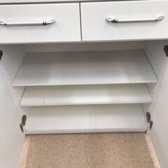 【ジャングル・ジャングル岩出店】【A827】レンジボード ホワイト ★値下げ致しました★ 中古 家具 和歌山 岩出市 紀の川市 海南市の画像
