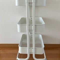 【決まりました】収納ワゴン　ホワイトの画像