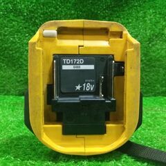 マキタ TD172DZ 充電式インパクトドライバー 本体のみ ※モード切替の表示が光りません。【市川行徳店】【店頭取引限定】【中古】管理番号：ITUNFK4A8BEEの画像