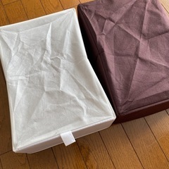あげます！収納セット！吊るし三連収納&収納ボックス2つの画像
