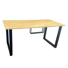 ◯美品 KANADEMONO かなでもの THE TABLE ラバーウッド ナチュラル 配線孔＋トレー ワーク デスク テーブル 中古品■ジモティ姫路の画像