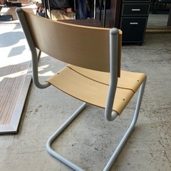 O 2508-060 座面木製パイプチェア キズ汚れ有りの画像