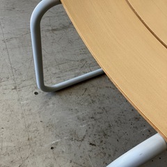 O 2508-060 座面木製パイプチェア キズ汚れ有りの画像