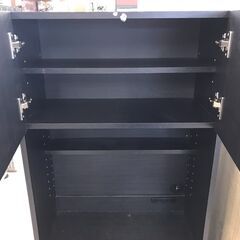 【ジャングル・ジャングル岩出店】【A828】食器棚 ブラック 中古 家具 和歌山 岩出市 紀の川市 海南市の画像