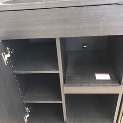 【ジャングル・ジャングル岩出店】【A828】食器棚 ブラック 中古 家具 和歌山 岩出市 紀の川市 海南市の画像