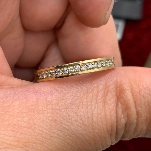 K18 ダイヤモンドリング　 0.16ct 3.8g 約20.5号