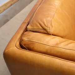 CRASH GATE(クラッシュゲート)のtabu Leather Works(タブレザーワークス)PUMP(パンプ) レザー 3人掛けソファー。カッコいい男前インテリアにおススメのトリプルソファー。の画像