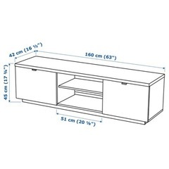 IKEA BYÅS テレビ台 ホワイト 160cm LACK ラック テレビ台, ホワイト, 120x35x36 cm - IKEA