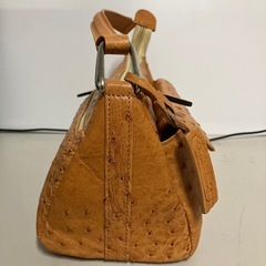 2508-066 オーストリッチ ショルダーバッグ 中古美品の画像