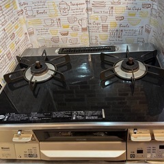 受け渡し予定者決定【プロパン】Rinnai RTE65VACB-G 左側 強火力 ガステーブル 天板 ガラスの画像