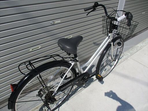 E413☆限定特価☆ 中古自転車 【27インチ軽快車シルバー6段LED