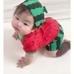 （80cm）帽子付き🍉カバーオールの画像