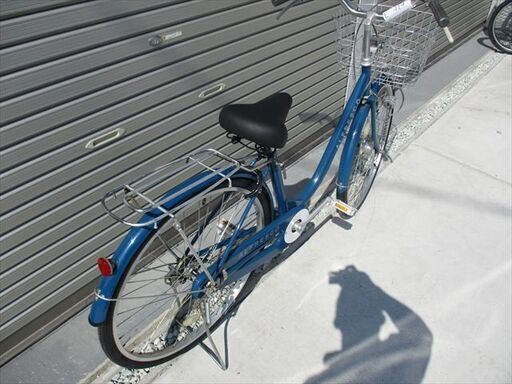 自転車　26インチ　ライトブルー　中古【引取限定】 E414☆限定特価☆ 中古自転車 【26インチ軽快車ブルーLEDオート
