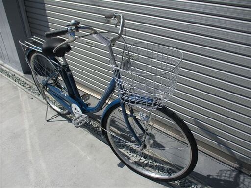 自転車　26インチ　ライトブルー　中古【引取限定】 E414☆限定特価☆ 中古自転車 【26インチ軽快車ブルーLEDオート