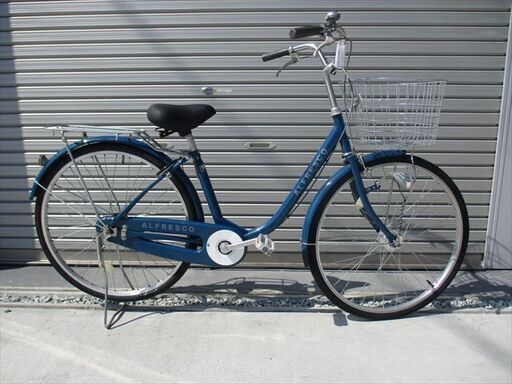 自転車　26インチ　ライトブルー　中古【引取限定】 E414☆限定特価☆ 中古自転車 【26インチ軽快車ブルーLEDオート