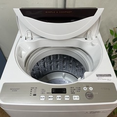 R080 ☀️ SHARP 洗濯機（洗濯4.5㎏) 18年製 ES-GE4B ⭐ 動作確認済 ⭐ クリーニング済の画像