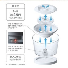 ねこ用吸水器
 ピュアクリスタル グラッシーR 1.5L (猫用水飲み器)の画像
