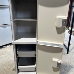 スリムストッカー　隙間ストッカー　キッチンストッカー　Ｒｉｃｈｅｌｌ製　リッチェル　グレー　Ｓ１６５　キッチン　洗面所　多用途　省スペースの画像