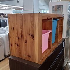★リユースのサカイつくば店★TK6054  収納ラック ブラウン H52×D44×W94 クリーニング済みの画像