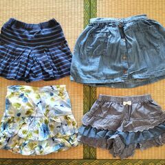 ５－７歳向け　ワンピース、短パン、スカートの画像