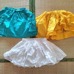 ５－７歳向け　ワンピース、短パン、スカートの画像