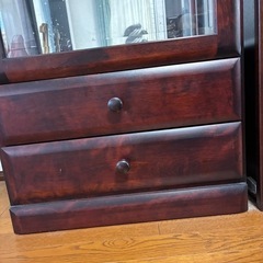 アンティーク　背面鏡面仕様　食器棚　サイドボード 【取りに来てくれる方】
の画像