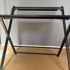 【無償】富士貿易製モニター台付折りたたみデスクの画像
