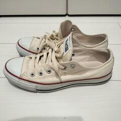 コンバース オールスター ロー キャンバス ホワイト 24.5 CONVERSE ALLSTAR LOW の画像