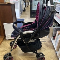 0474 combi コンビ ネムリエ オート4キャスト UF-750 ベビー用品 ベビーカー ブラック パープルの画像