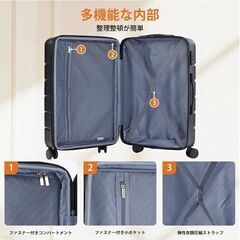 新品 キャリーケース ブラック 28インチ Lサイズ スーツケース TSAロック付き ハードシェル ローリングスーツケース スピナーホイール付き 拡張可能 軽量　まとめ買い歓迎　卸ます　アマゾン引き上げ商品　倒産品　ネット商材　卸ます　転売　アマゾン引き上げ商品　卸し　問屋　倒産品　転売OK　ネット商材　アマゾン　商品　景品　コンペの画像
