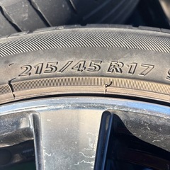 17インチタイヤホイールセット４本! 114.3 　5穴　インセット46　7J　！の画像