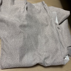 カーテン 100×189 2点セット ベージュ グレーの画像