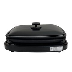 【REGASTOCK川崎店】【動作確認済み】アイリスオーヤマ ホットプレート たこ焼き 焼肉 平面 プレート 3枚 蓋付き ブラック APA-137-Bの画像
