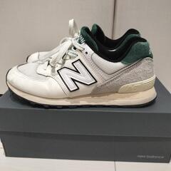 ニューバランス U574VX2 ホワイト グリーン レザー New Balance の画像