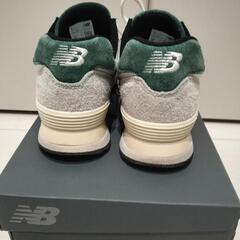 ニューバランス U574VX2 ホワイト グリーン レザー New Balance の画像