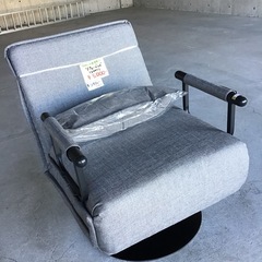 ●販売終了●ソファーベッド　2way    グレー　回転　1人掛け　折りたたみの画像