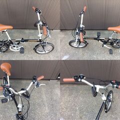 【美品・良品】 CAPTAIN STAG/キャプテンスタッグ　6段シフト/折りたたみ自転車　ブラック　AL-FDB166/YG-1228　16インチ/ワイヤーロック付の画像