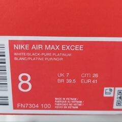 NIKE AIR MAX EXCEE ナイキ エアマックス エクシー ホワイト ブラック グレー 26cm 8インチ スニーカー 白 黒 の画像
