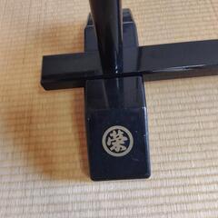 木製 黒塗り　着物衣桁の画像