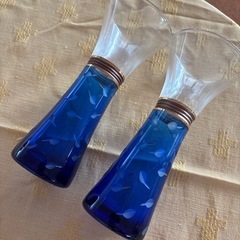 資生堂記念品　切り子の一輪挿し2個組みの画像