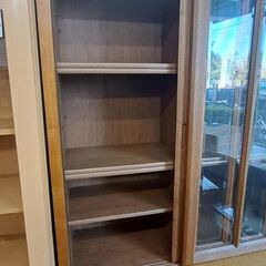 リサイクルショップどりーむ鹿大前店　No.2106　食器棚　木目柄が素敵商品です🎵　写真参照🎵　セパレートタイプ(≧▽≦)おススメ商品です🎵の画像