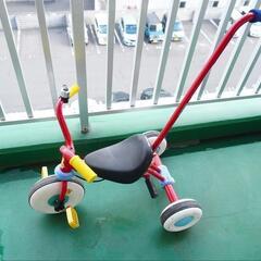 押し棒付き三輪車(ミキハウス)の画像