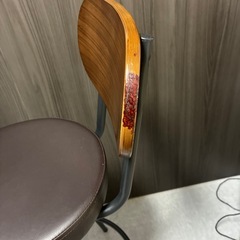 高さ調整可能 バースツール 黒・茶色　２脚セットの画像