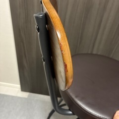 高さ調整可能 バースツール 黒・茶色　２脚セットの画像