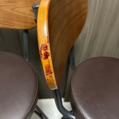 高さ調整可能 バースツール 黒・茶色　２脚セットの画像