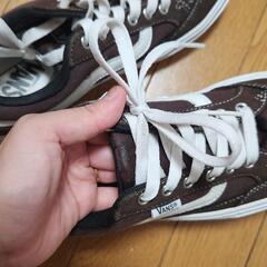 【着用数回】VANS ブラウン 23.5の画像
