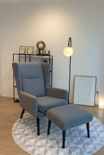 トムキャット　WOODEN STORIES  一人掛け　ソファー　チェア +  オットマン