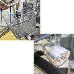 ママチャリ 27インチ 6段変速 Avec Vent オートライト ハンドルロック 鍵×3本 カゴ 後部荷台27kgまで 札幌市 清田区 平岡の画像