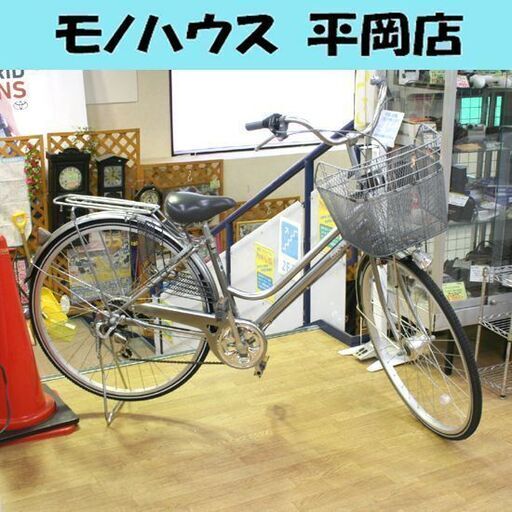 ママチャリ 27インチ 6段変速 Avec Vent オートライト ハンドル