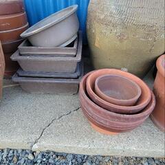 陶器植木鉢　壺　無料の画像